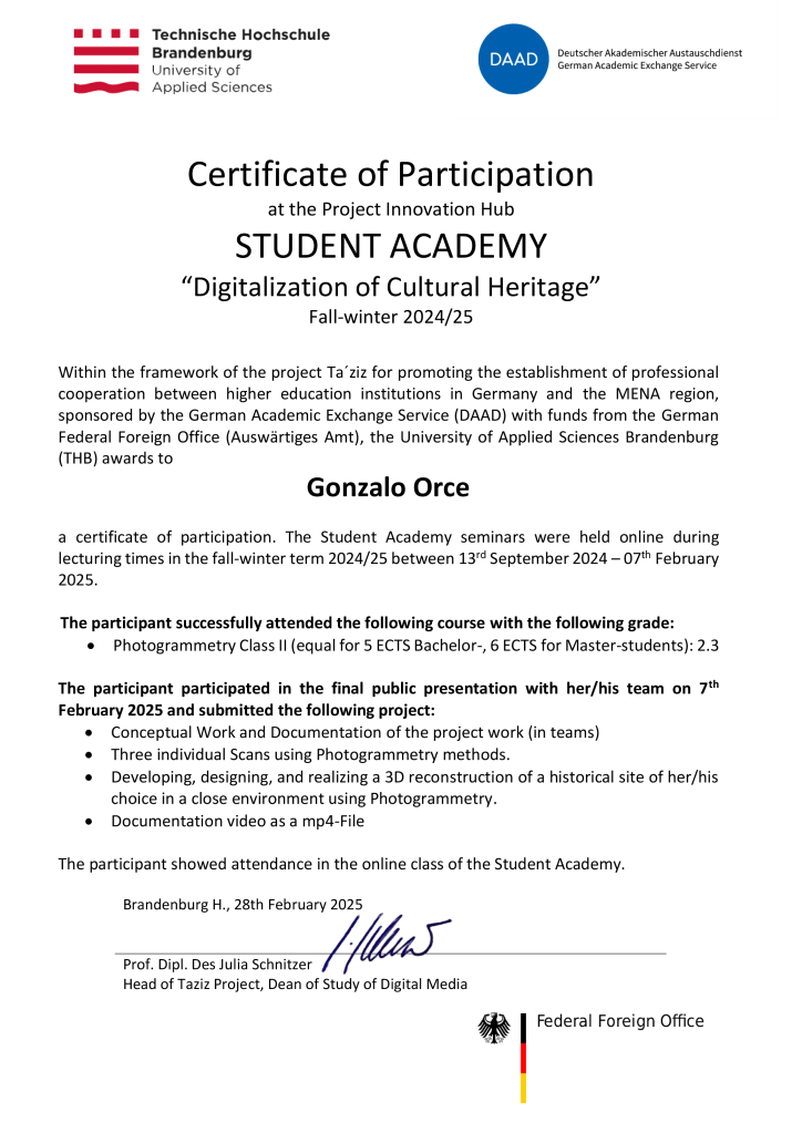 Al Hamra — Oman Certificate